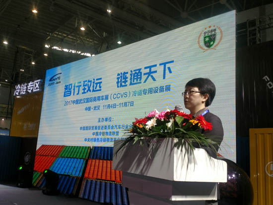 中國國際貿(mào)易促進委員會汽車行業(yè)分會副會長楊琳在新聞發(fā)布會致辭
