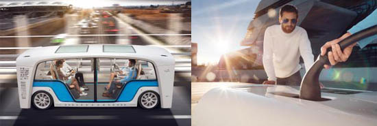 Rinspeed的“Snap”概念車采用浩亭的超快速充電技術(shù)（右）